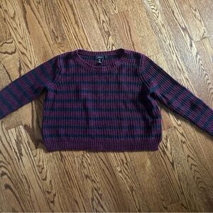 Forever 21 Purple and Black Striped Sweater
